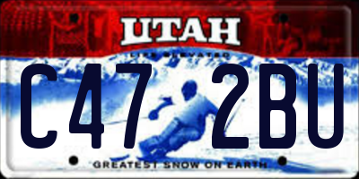 UT license plate C472BU