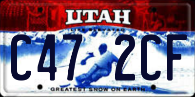 UT license plate C472CF