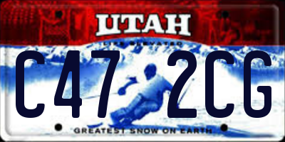 UT license plate C472CG
