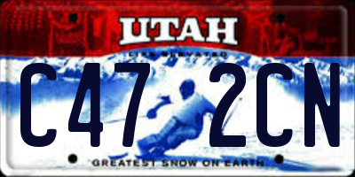 UT license plate C472CN
