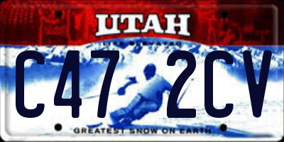 UT license plate C472CV