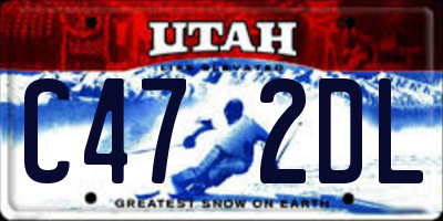 UT license plate C472DL