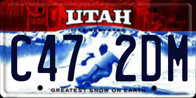 UT license plate C472DM