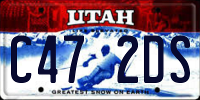 UT license plate C472DS