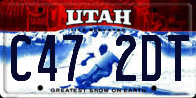 UT license plate C472DT