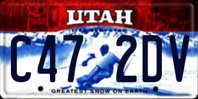 UT license plate C472DV