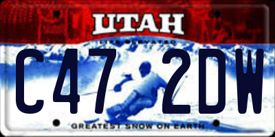 UT license plate C472DW