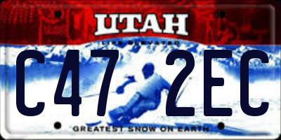 UT license plate C472EC