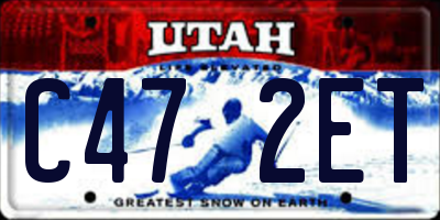 UT license plate C472ET