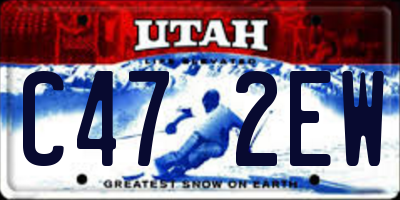 UT license plate C472EW