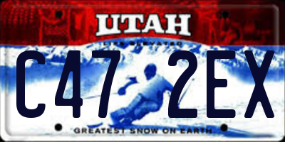 UT license plate C472EX