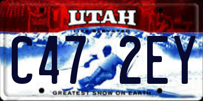 UT license plate C472EY