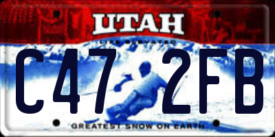 UT license plate C472FB
