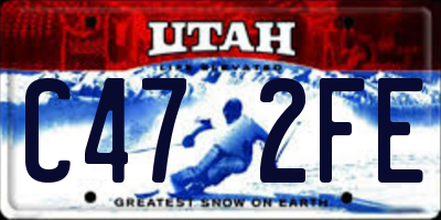 UT license plate C472FE