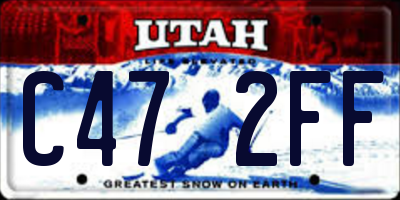 UT license plate C472FF