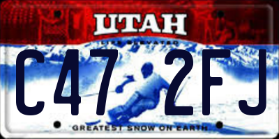 UT license plate C472FJ
