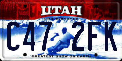 UT license plate C472FK