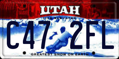 UT license plate C472FL