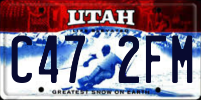 UT license plate C472FM