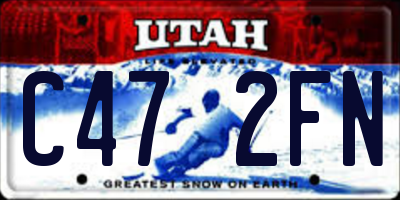UT license plate C472FN