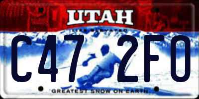 UT license plate C472FO
