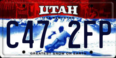 UT license plate C472FP