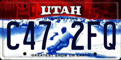 UT license plate C472FQ