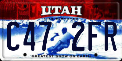 UT license plate C472FR