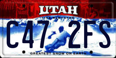 UT license plate C472FS