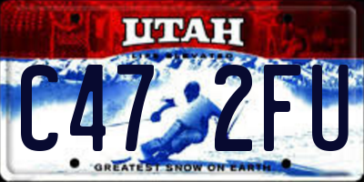 UT license plate C472FU