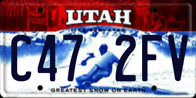UT license plate C472FV