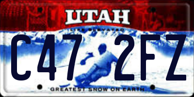 UT license plate C472FZ