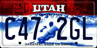 UT license plate C472GL
