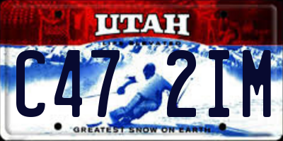 UT license plate C472IM