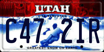 UT license plate C472IR
