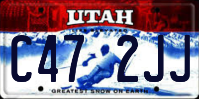 UT license plate C472JJ