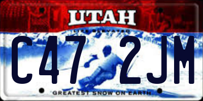UT license plate C472JM