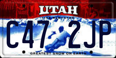 UT license plate C472JP
