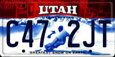 UT license plate C472JT