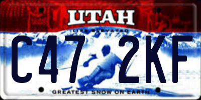 UT license plate C472KF