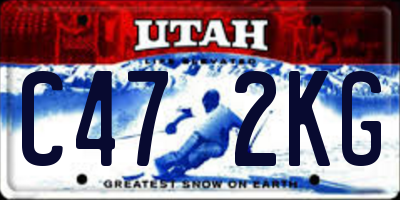 UT license plate C472KG
