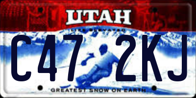 UT license plate C472KJ