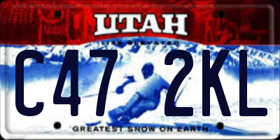 UT license plate C472KL