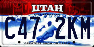 UT license plate C472KM