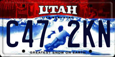 UT license plate C472KN