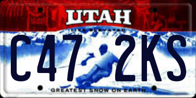 UT license plate C472KS
