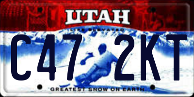 UT license plate C472KT