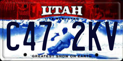 UT license plate C472KV