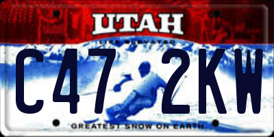 UT license plate C472KW