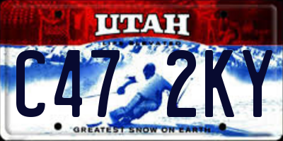 UT license plate C472KY